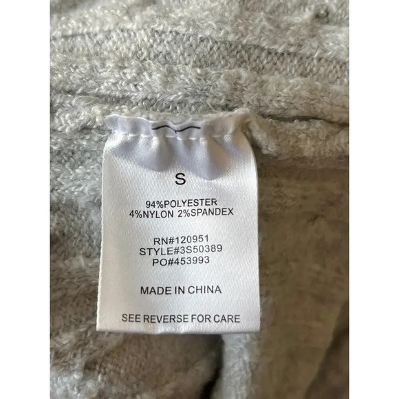 Olive+Oak Womens Small Gray Nylon Blend V Neck Cozy Casual Dress - Picture 14 of 16